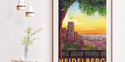 Vintage Travel Poster Heidelberg